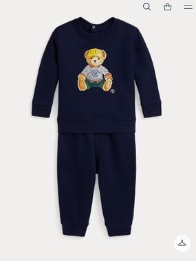 Polo Bear Fleece Sweatshirt & Pant Set Baby Boy 6 Month